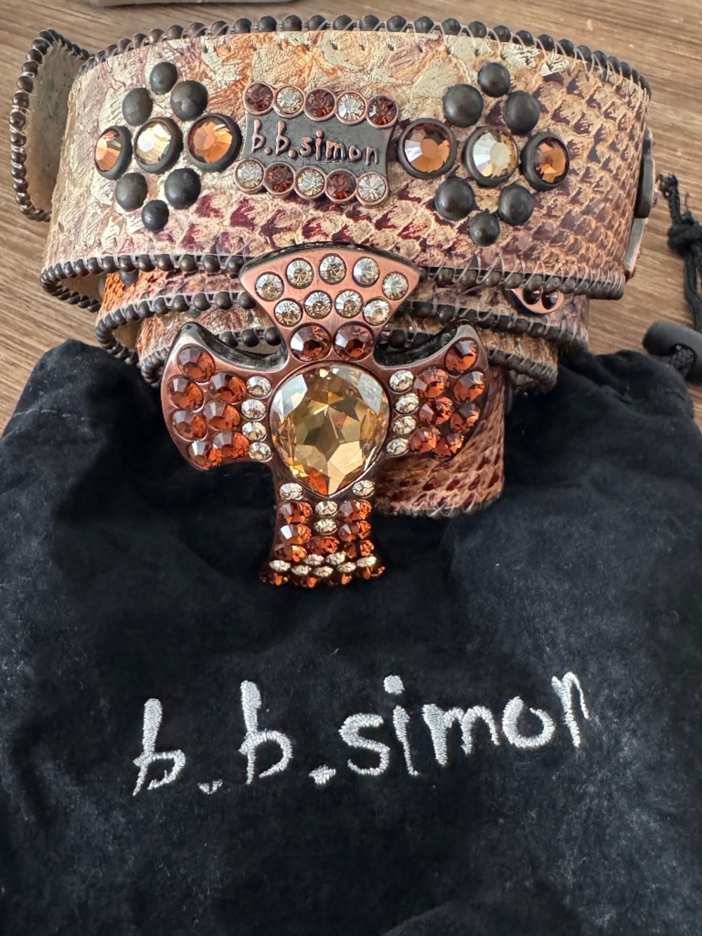B.B. Simon Swarovski Crystal Belt